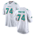 Kdoa M.Dolphins #74 Kadyn Proctor Player White Limited Home Game Stitched Jerseys