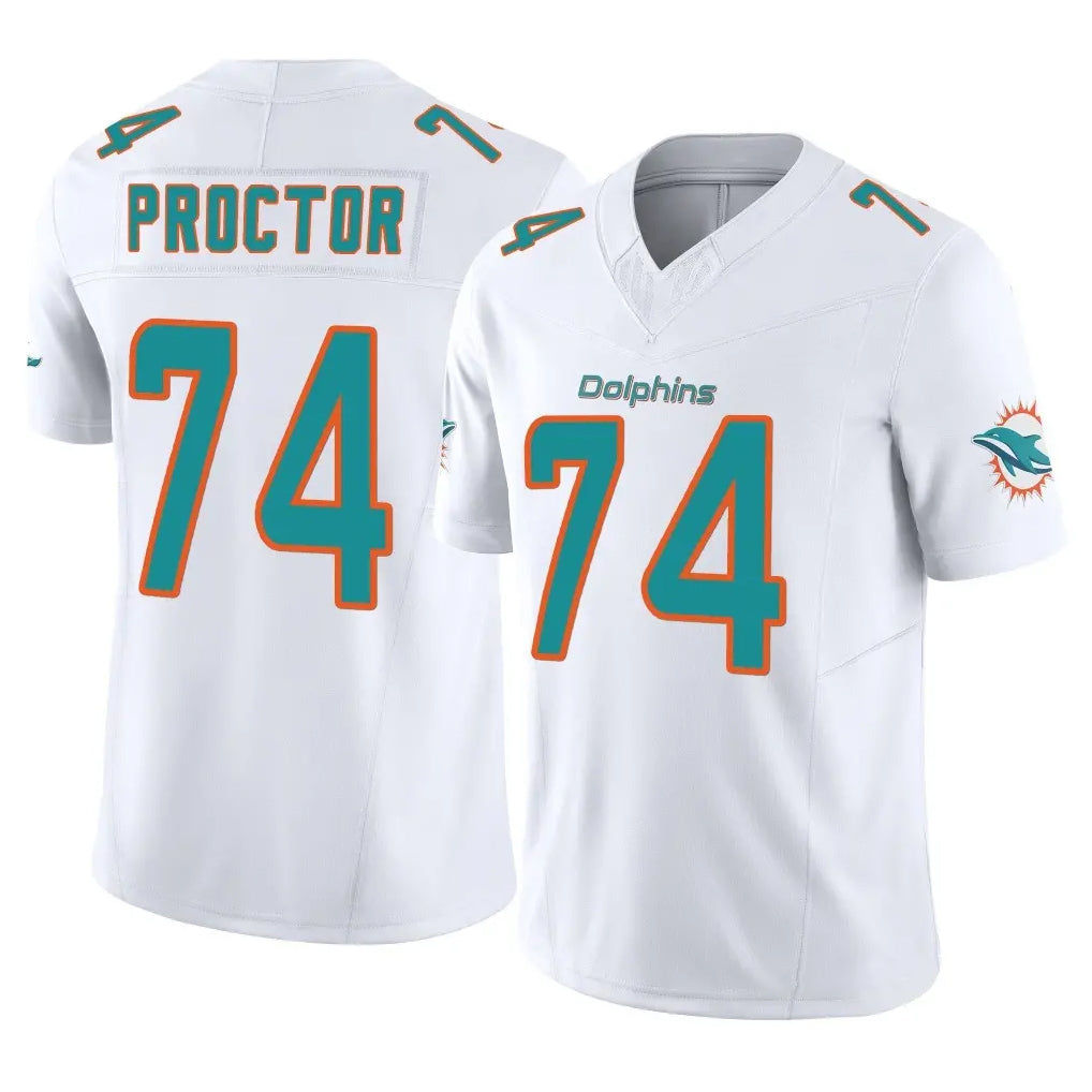 Kdoa M.Dolphins #74 Kadyn Proctor Player White Limited Vapor F.U.S.E. Home Game Stitched Jerseys