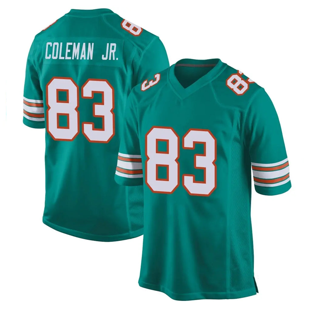 Kdoa M.Dolphins #83 Kevin Coleman Jr. Player Aqua Alternate Home Game Stitched Jerseys