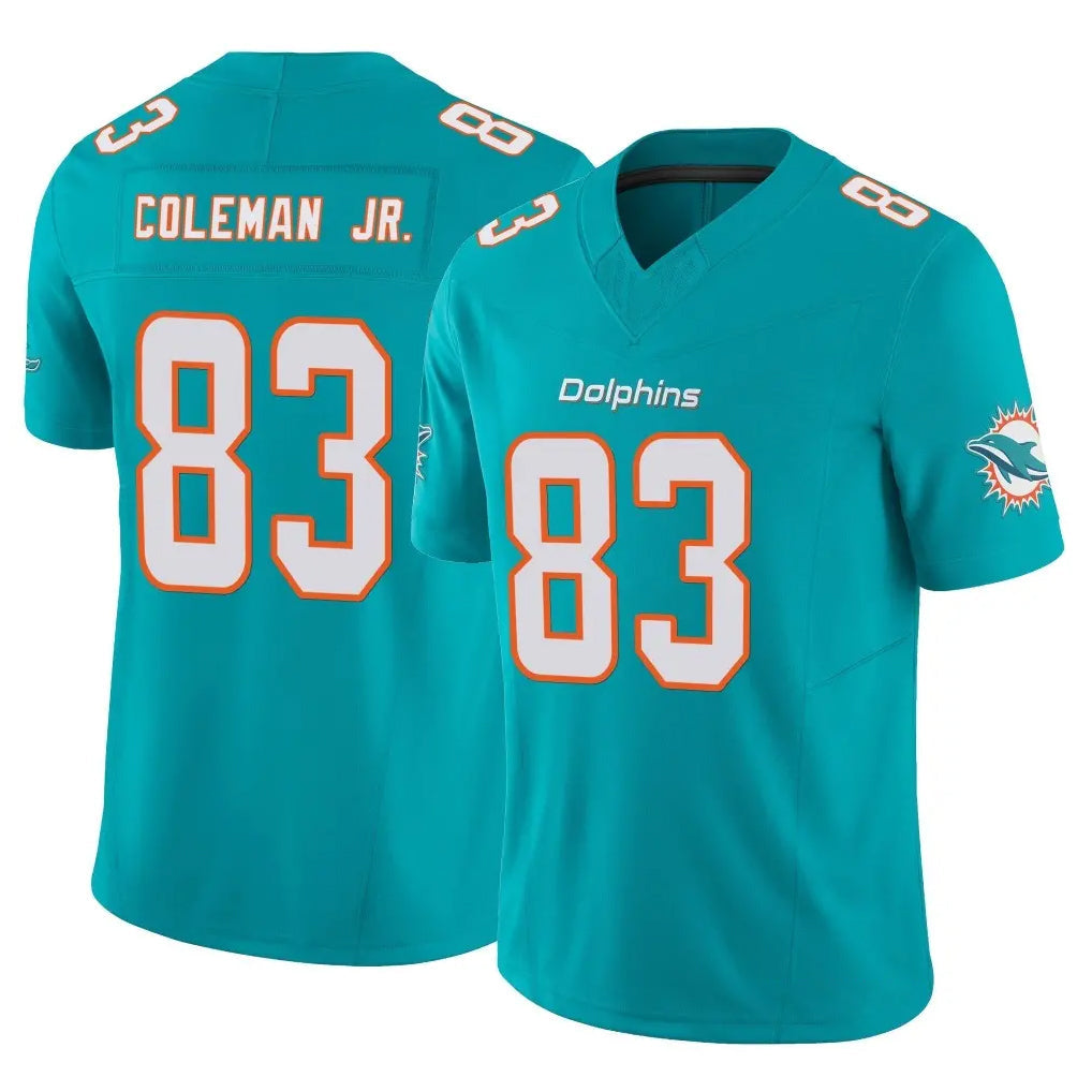 Kdoa M.Dolphins #83 Kevin Coleman Jr. Player Aqua Limited Vapor F.U.S.E. Home Game Stitched Jerseys