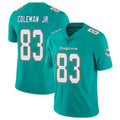 Kdoa M.Dolphins #83 Kevin Coleman Jr. Player Aqua Limited Vapor Untouchable Home Game Stitched Jerseys
