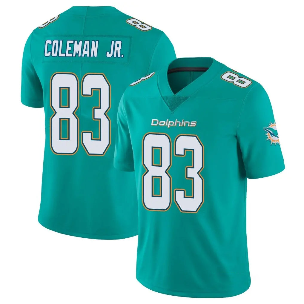 Kdoa M.Dolphins #83 Kevin Coleman Jr. Player Aqua Limited Vapor Untouchable Home Game Stitched Jerseys