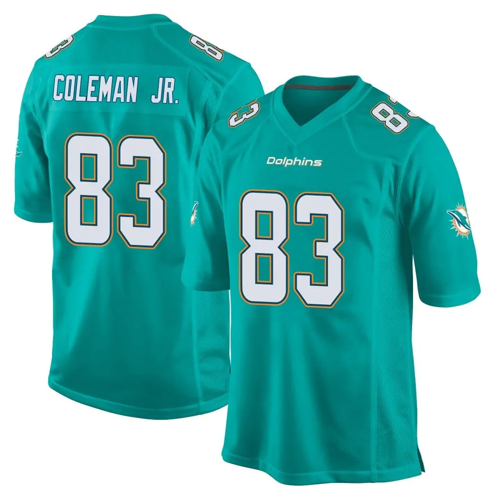 Kdoa M.Dolphins #83 Kevin Coleman Jr. Player Aqua Team Color Home Game Stitched Jerseys