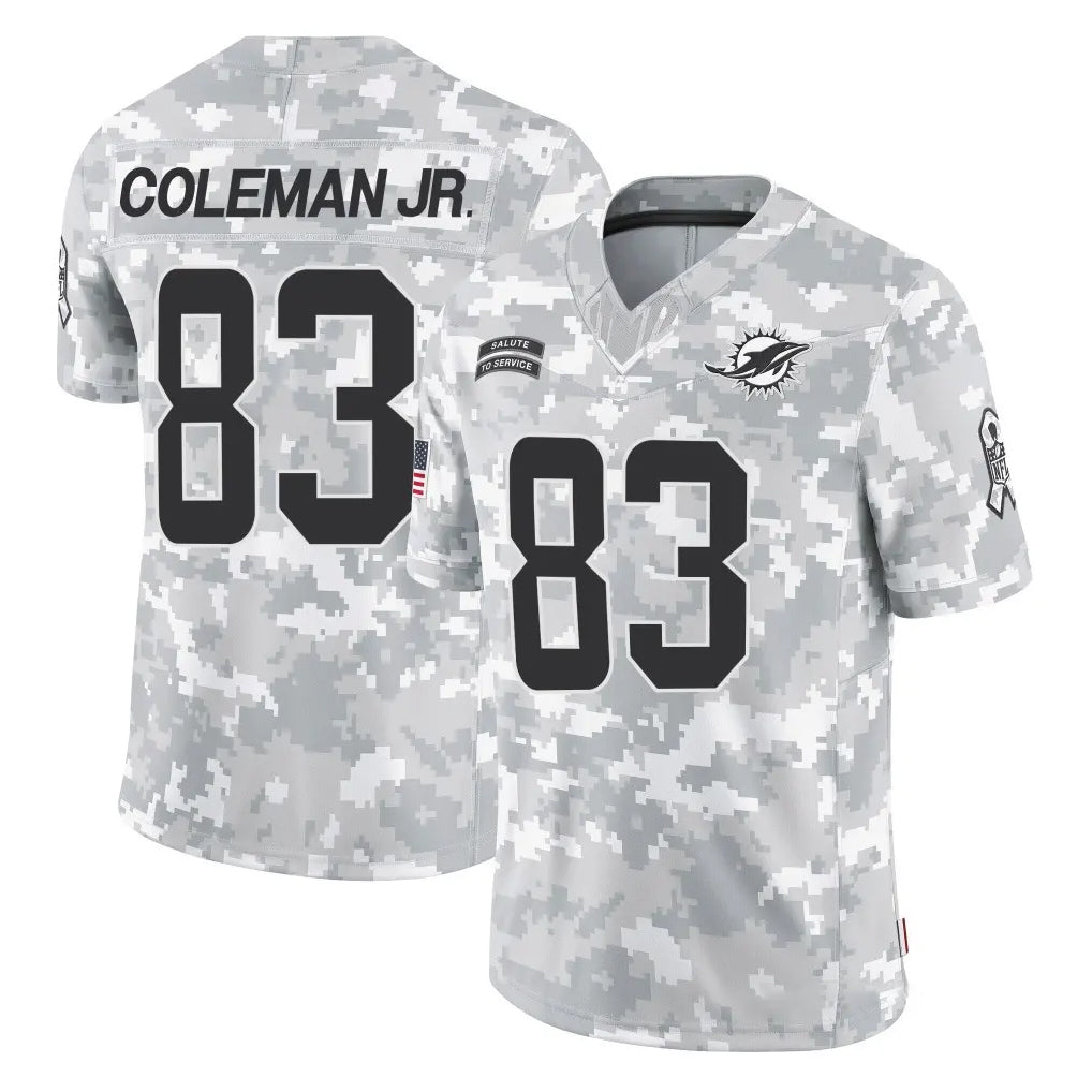Kdoa M.Dolphins #83 Kevin Coleman Jr. Player Arctic Camo Salute To Service Limited Game Stitched Jerseys