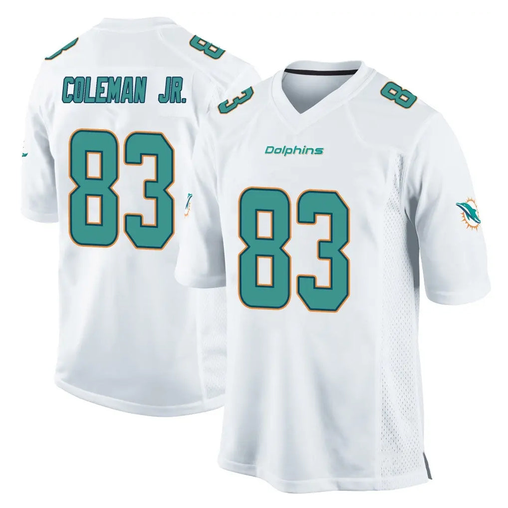 Kdoa M.Dolphins #83 Kevin Coleman Jr. Player White Home Game Stitched Jerseys