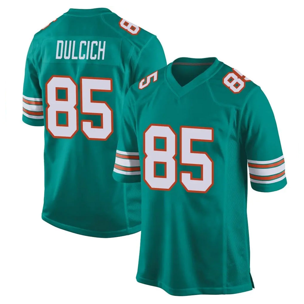 Kdoa M.Dolphins #85 Greg Dulcich Player Aqua Alternate Home Game Stitched Jerseys