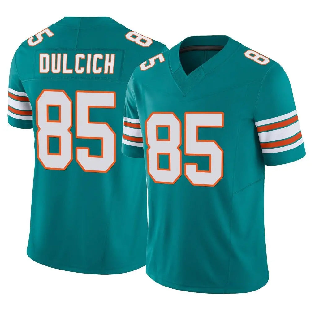 Kdoa M.Dolphins #85 Greg Dulcich Player Aqua Limited Alternate Vapor F.U.S.E. Home Game Stitched Jerseys