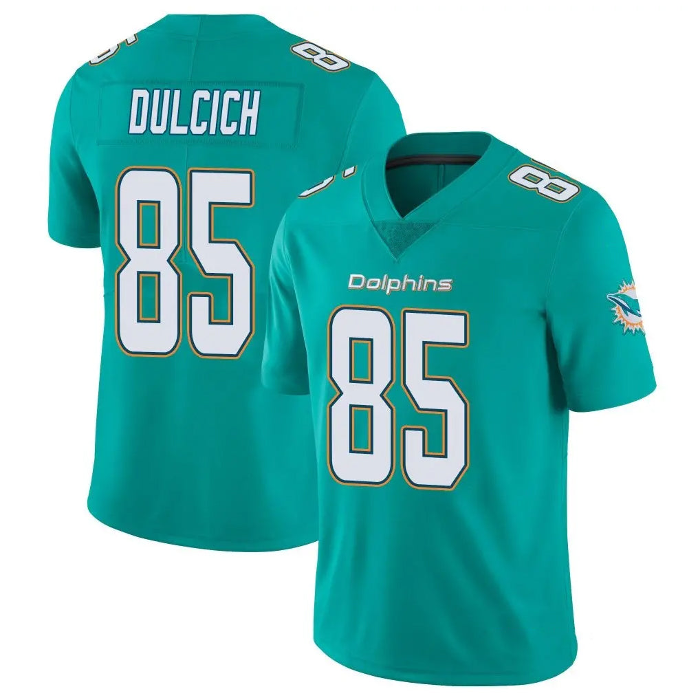 Kdoa M.Dolphins #85 Greg Dulcich Player Aqua Limited Vapor Untouchable Home Game Stitched Jerseys
