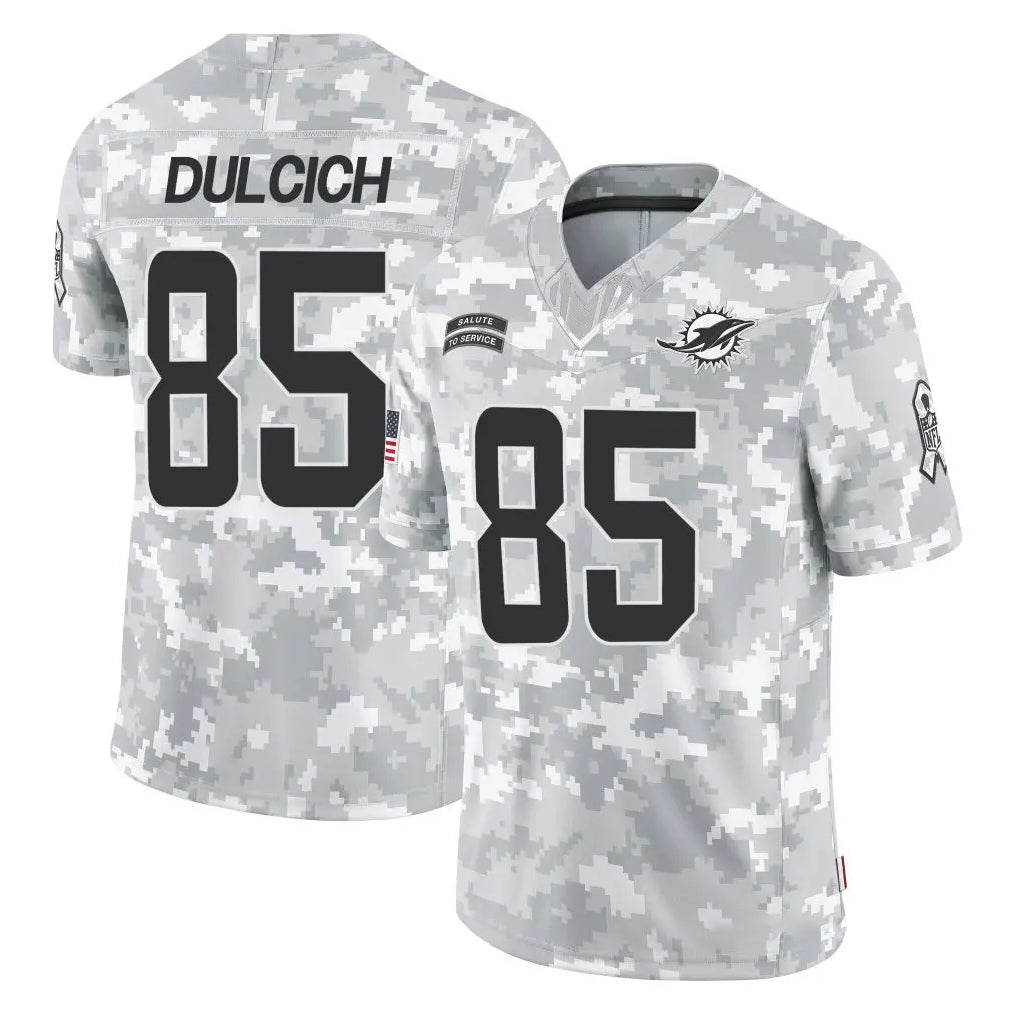 Kdoa M.Dolphins #85 Greg Dulcich Player Arctic Camo Salute To Service Limited Game Stitched Jerseys