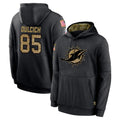Kdoa M.Dolphins #85 Greg Dulcich Player Black Salute to Service Hoodies Limited Game Stitched Jerseys