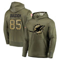 Kdoa M.Dolphins #85 Greg Dulcich Player Olive Salute to Service Pullover Hoodies Home Game Stitched Jerseys