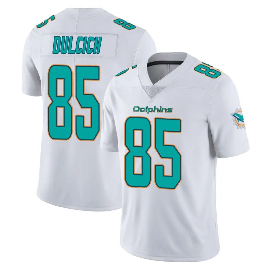 Kdoa M.Dolphins #85 Greg Dulcich Player White Limited Vapor Untouchable Home Game Stitched Jerseys