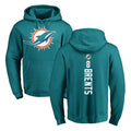 Kdoa M.Dolphins #8 JuJu Brents Player Aqua LOGO Pullover Hoodies Limited Stitched Jerseys