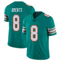 Kdoa M.Dolphins #8 JuJu Brents Player Aqua Limited Alternate Vapor Untouchable Home Game Stitched Jerseys