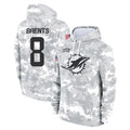Kdoa M.Dolphins #8 JuJu Brents Player Arctic Camo Salute to Service Hoodies Limited Game Stitched Jerseys