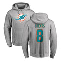 Kdoa M.Dolphins #8 JuJu Brents Player Gray LOGO Pullover Hoodies Limited Stitched Jerseys