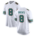 Kdoa M.Dolphins #8 JuJu Brents Player White Limited Home Game Stitched Jerseys