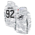 Kdoa M.Dolphins #92 Zach Sieler Player Arctic Camo Salute to Service Hoodies Limited Game Stitched Jerseys