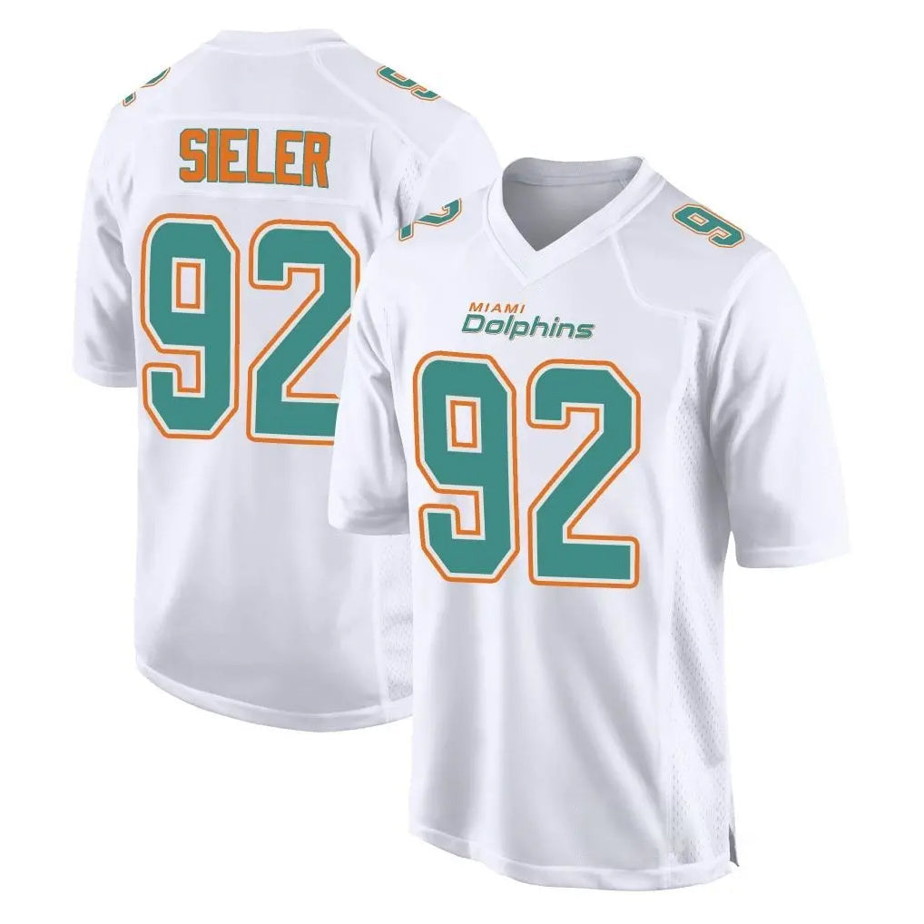 Kdoa M.Dolphins #92 Zach Sieler Player White Fashion Home Game Stitched Jerseys