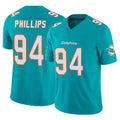 Kdoa M.Dolphins #94 Jordan Phillips Player Aqua Limited Vapor F.U.S.E. Home Game Stitched Jerseys