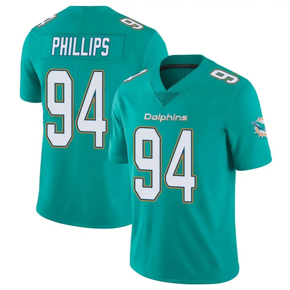Kdoa M.Dolphins #94 Jordan Phillips Player Aqua Limited Vapor Untouchable Home Game Stitched Jerseys
