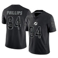 Kdoa M.Dolphins #94 Jordan Phillips Player Black Reflective Limited Game Stitched Jerseys