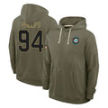 Kdoa M.Dolphins #94 Jordan Phillips Player Olive Salute to Service Pullover Hoodies Limited Stitched Jerseys
