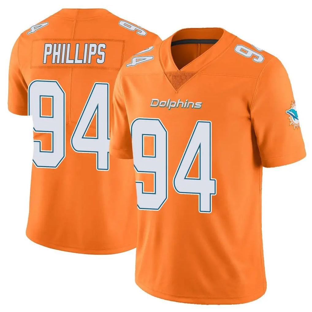 Kdoa M.Dolphins #94 Jordan Phillips Player Orange Limited Home Game Stitched Jerseys