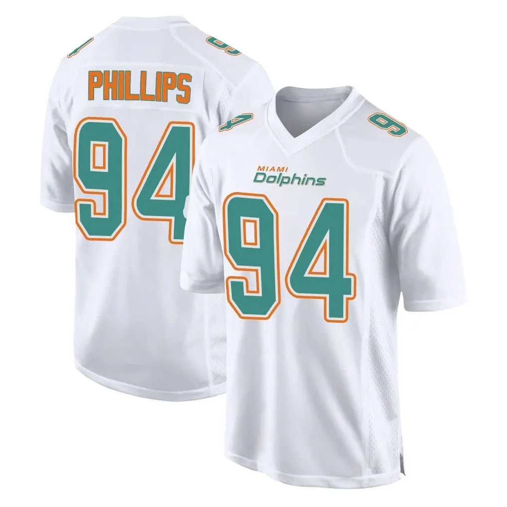 Kdoa M.Dolphins #94 Jordan Phillips Player White Fashion Home Game Stitched Jerseys
