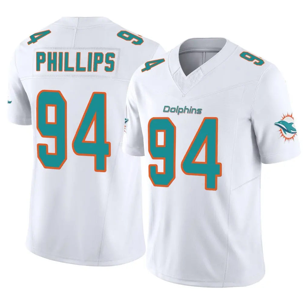 Kdoa M.Dolphins #94 Jordan Phillips Player White Limited Vapor F.U.S.E. Home Game Stitched Jerseys