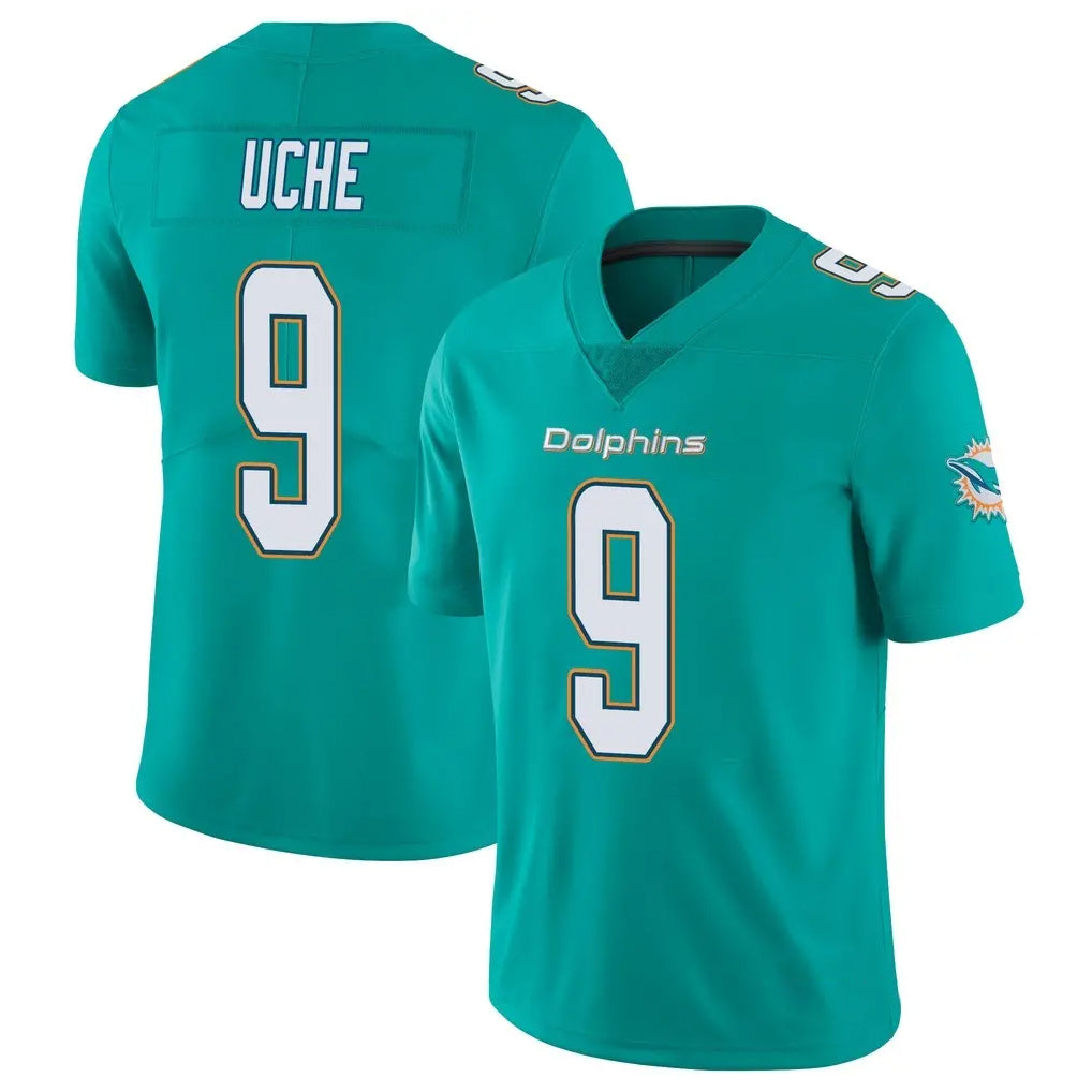 Kdoa M.Dolphins #9 Joshua Uche Player Aqua Limited Vapor Untouchable Home Game Stitched Jerseys