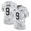 Kdoa M.Dolphins #9 Joshua Uche Player Arctic Camo Salute To Service Limited Game Stitched Jerseys