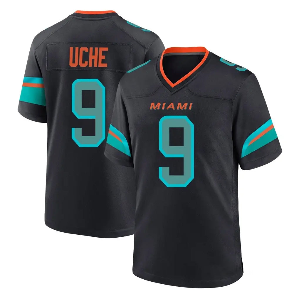 Kdoa M.Dolphins #9 Joshua Uche Player Black Pitch Rivalries Collection Home Game Stitched Jerseys
