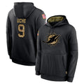 Kdoa M.Dolphins #9 Joshua Uche Player Black Salute to Service Hoodies Limited Game Stitched Jerseys