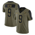 Kdoa M.Dolphins #9 Joshua Uche Player Olive Salute To Service Limited Game Stitched Jerseys