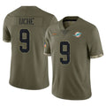 Kdoa M.Dolphins #9 Joshua Uche Player Olive Salute To Service Limited Stitched Jerseys
