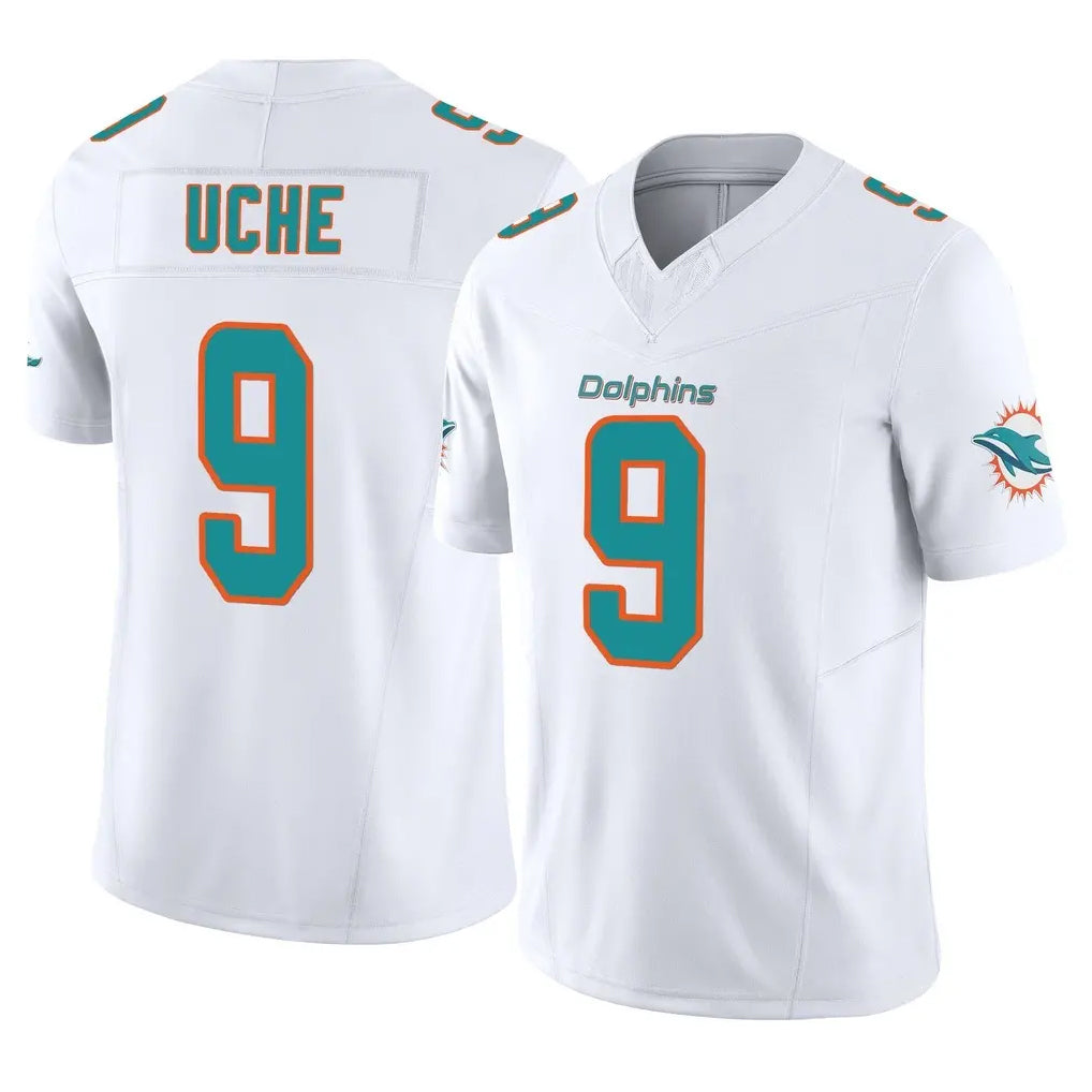 Kdoa M.Dolphins #9 Joshua Uche Player White Limited Vapor F.U.S.E. Home Game Stitched Jerseys