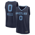 Kdoa M.Grizzlies #0 Jaylen Wells Navy Fast Break Replica Player Stitched Jerseys- Icon Edition