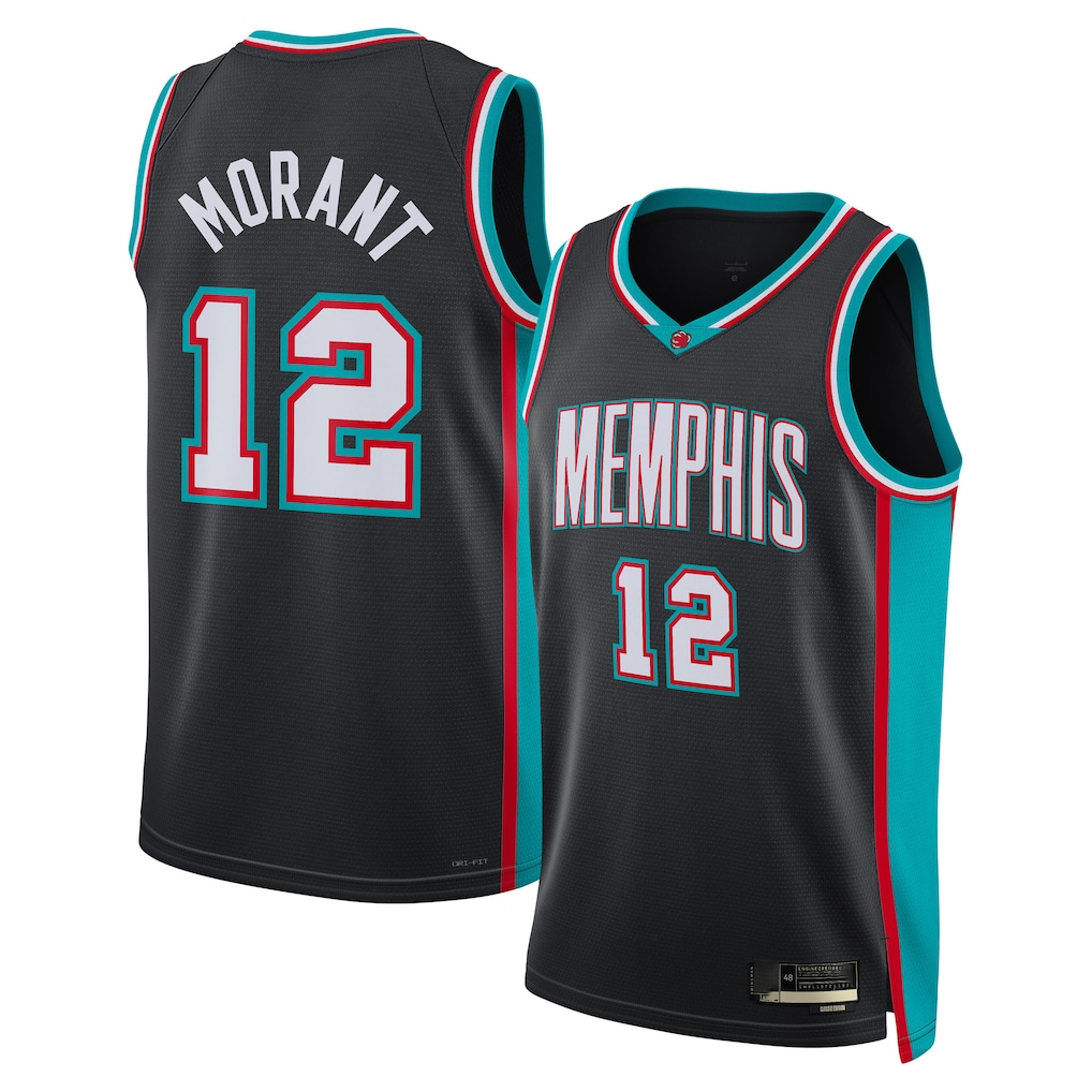 Kdoa M.Grizzlies #12 Ja Morant Black Swingman Stitched Jerseys- Classic Edition