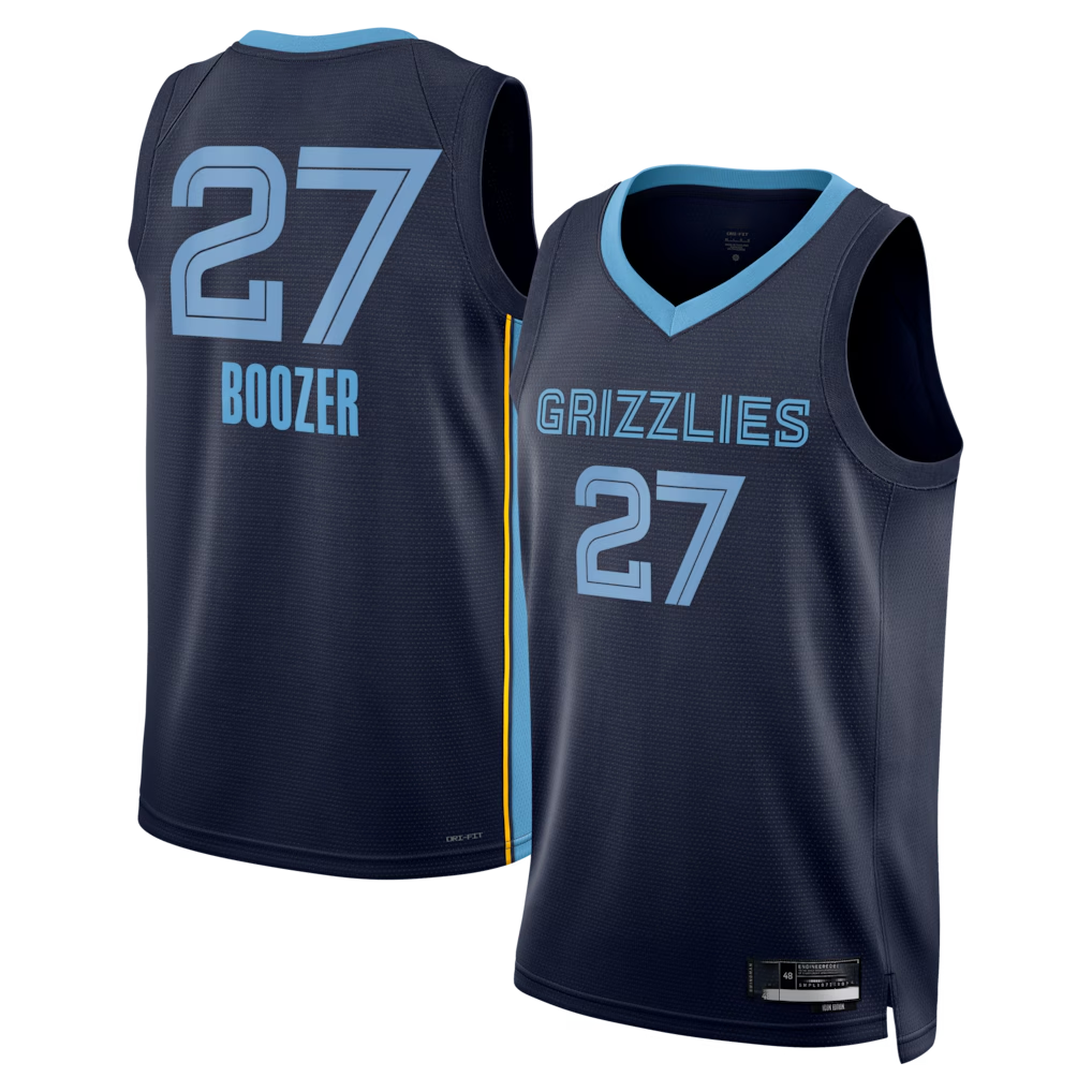 Kdoa M.Grizzlies #27 Cameron Boozer Navy 2026 Draft Swingman Stitched Jerseys- Icon Edition
