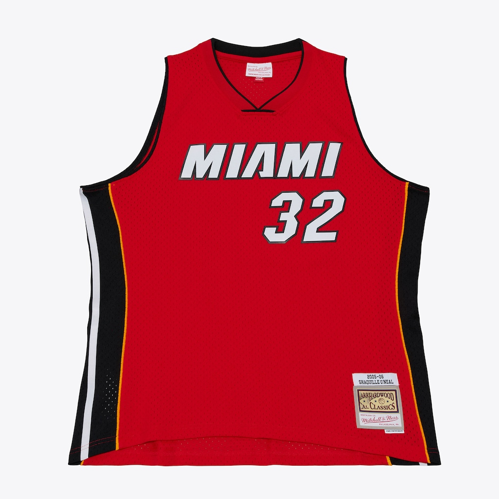 Kdoa M.Heat #32 Shaquille O'Neal Mitchell & Ness Red 2005-2006 Swingman Jerseys