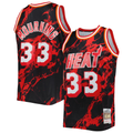 Kdoa M.Heat #33 Alonzo Mourning Mitchell & Ness Black 1996-1997 Hardwood Classics Marble Swingman Jerseys