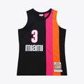 Kdoa M.Heat #3 Dwyane Wade Mitchell & Ness Black 2005-06 Hardwood Classics Authentic Jerseys