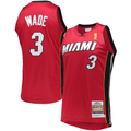 Kdoa M.Heat #3 Dwyane Wade Mitchell & Ness Red 2005-06 Hardwood Classics Authentic Jerseys