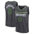 Kdoa M.Timberwolves #0 Donte DiVincenzo Charcoal Fast Break Replica Player Stitched Jerseys - Statement Edition