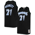 Kdoa M.Timberwolves #21 Kevin Garnett Mitchell & Ness Black 1997-1998 Big & Tall Hardwood Classics Swingman Stitched Jerseys