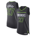 Kdoa M.Timberwolves #27 Rudy Gobert Jordan Brand Anthracite Authentic Stitched Jerseys- Statement Edition