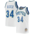 Kdoa M.Timberwolves #34 Isaiah Rider Mitchell & Ness White 1995-1996 Hardwood Classics Swingman Stitched Jerseys