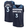 Kdoa M.Timberwolves #3 Jaden McDaniels Navy Fast Break Replica Stitched Jerseys - Icon Edition