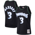 Kdoa M.Timberwolves #3 Stephon Marbury Mitchell & Ness Black 1997-1998 Hardwood Classics Swingman Stitched Jerseys